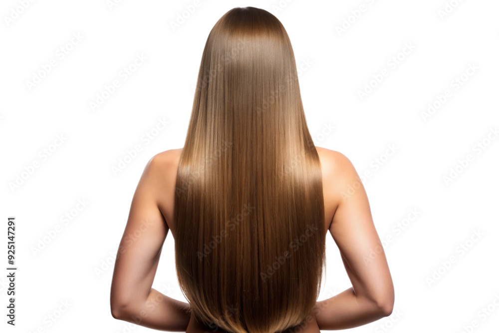Woman with straight long brown hair from back view png Woman with straight long brown hair from back view png