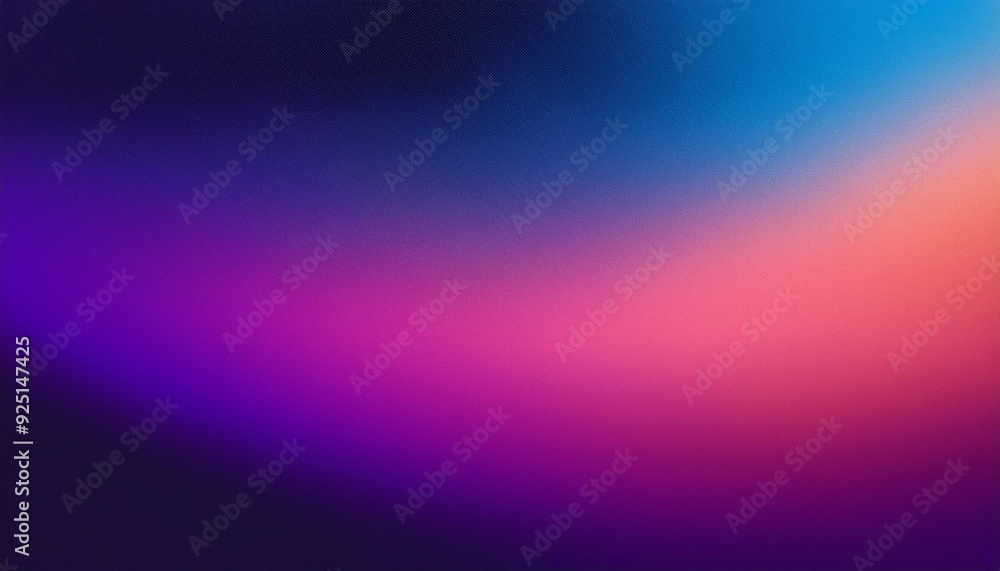 Fototapeta premium Blurred color gradient purple pink blue grainy color gradient background dark abstract backdrop banner poster card wallpaper website header design 2
