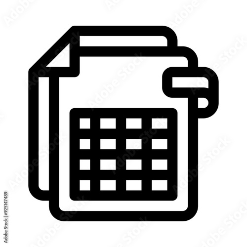 spreadsheet line icon