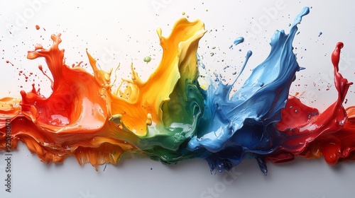 Vibrant paint splash explosion - generative ai