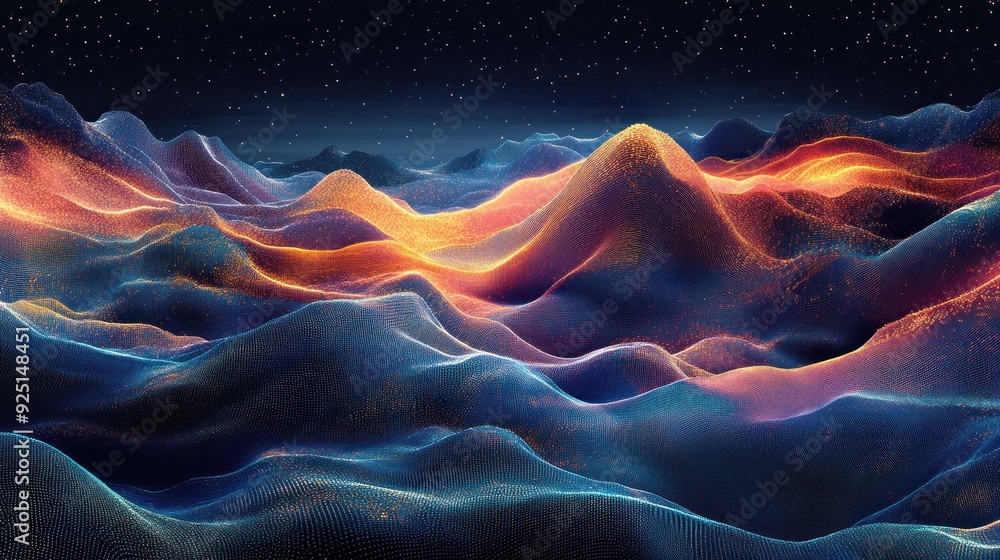 Obraz premium Abstract Mountain Landscape