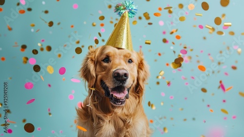 The joyful party dog photo