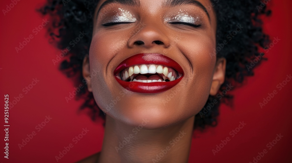 The joyful red smile The joyful red smile