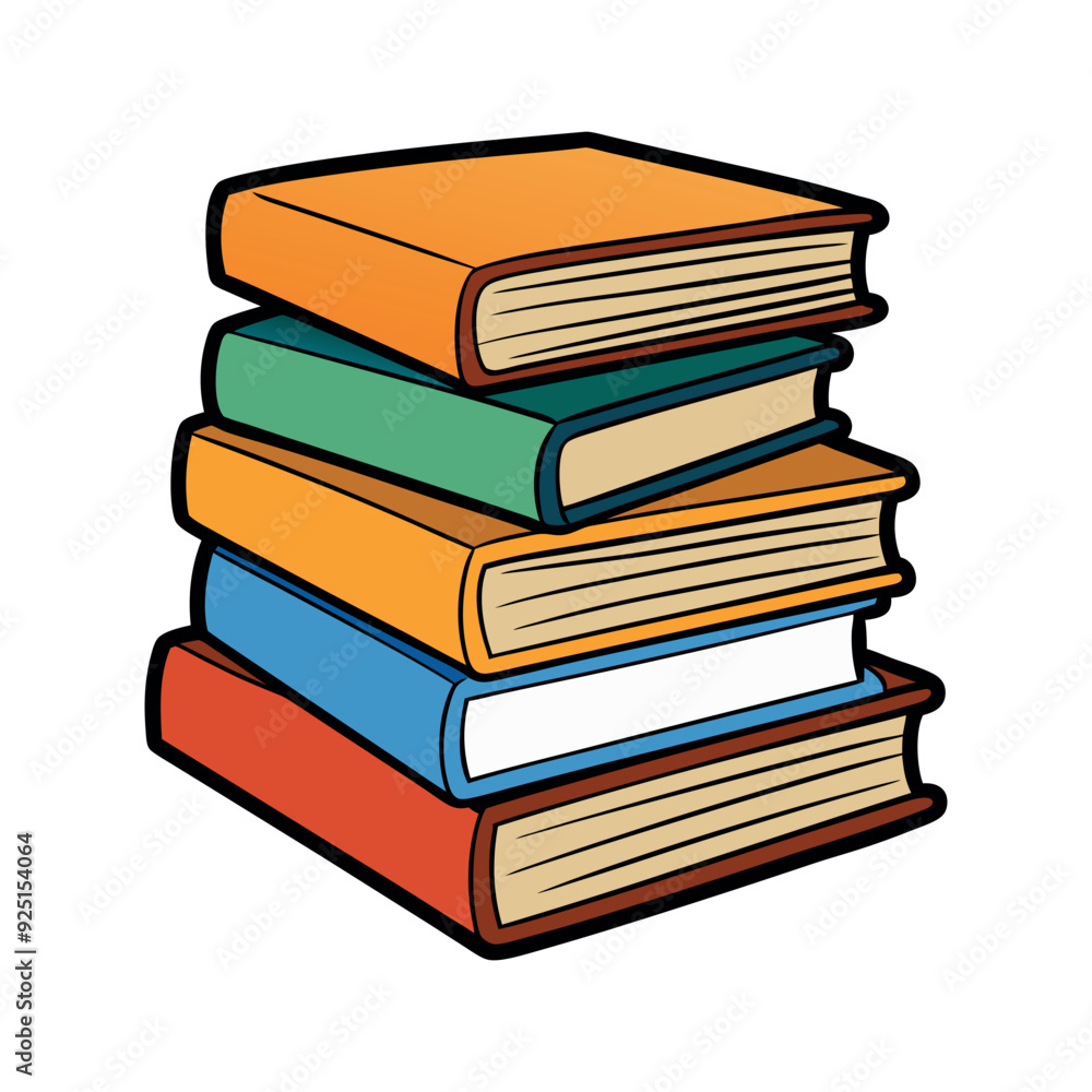 Stack of books vector isolated illustration design Stack of books vector isolated illustration design