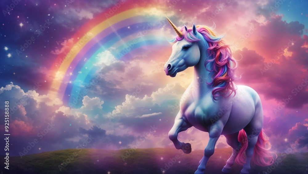 Fototapeta premium Rainbow Unicorn
