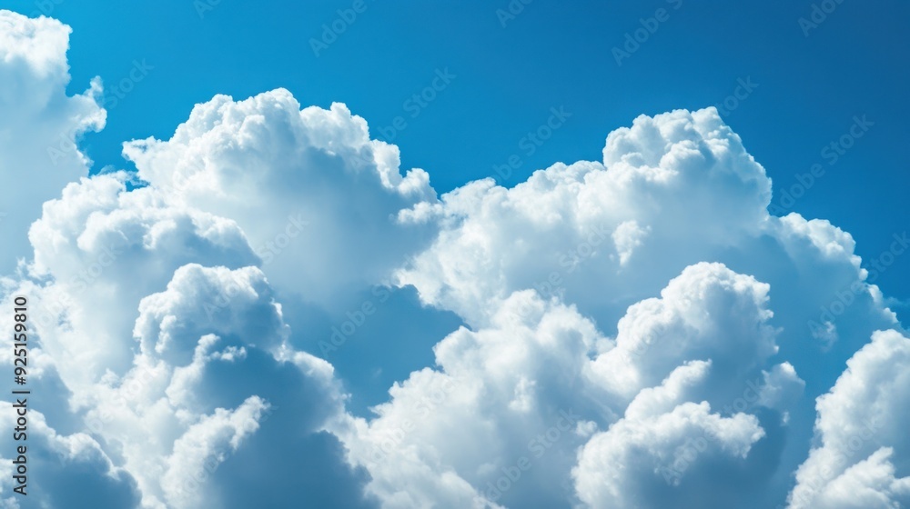 Fluffy White Clouds Against a Blue Sky Fluffy White Clouds Against a Blue Sky