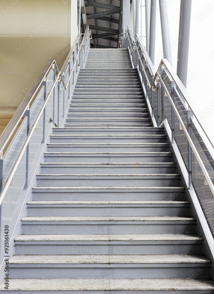 Long stair concrete in building, stairs in building corridor. Long stair concrete in building, stairs in building corridor.
