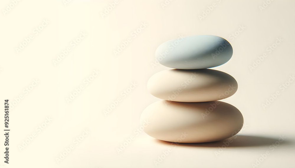 SPA stones pile on a light background SPA stones pile on a light background