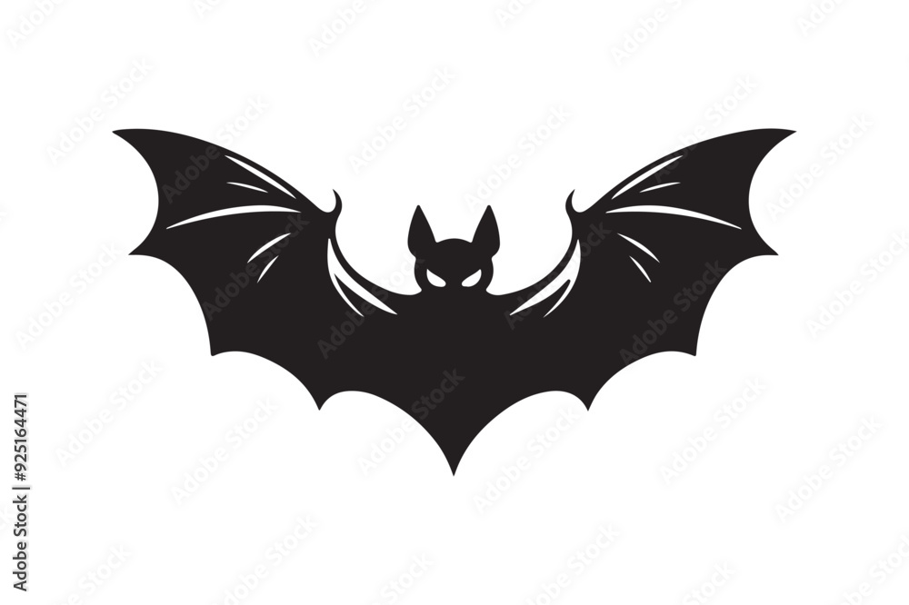 Fototapeta premium Halloween bat silhouette vector illustration