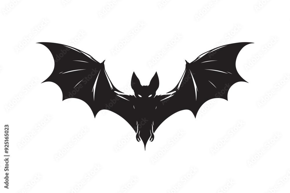 Fototapeta premium Halloween bat silhouette vector illustration
