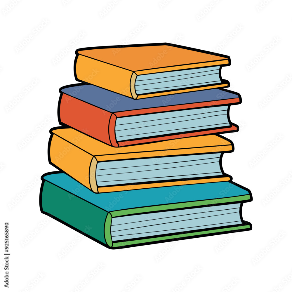 Stack of books vector isolated illustration design Stack of books vector isolated illustration design