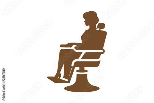 the barber salon chair silhouette illustration vector