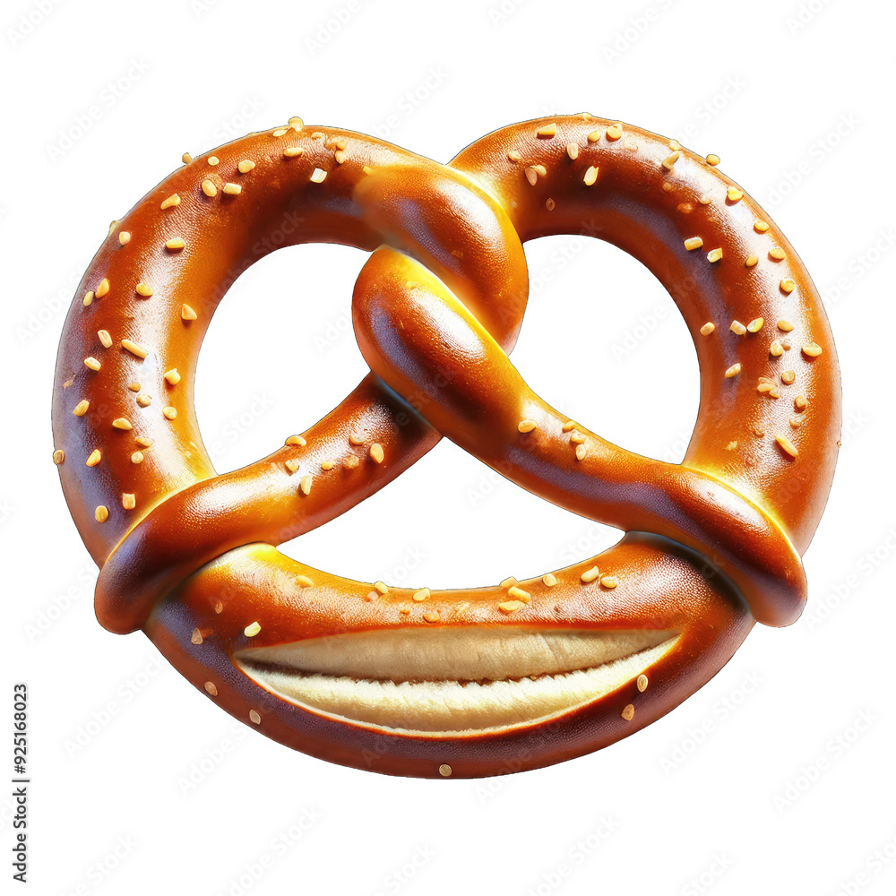 Fresh Soft Brezel or Pretzel with Salt, Isolated, on Transparent Background, png Fresh Soft Brezel or Pretzel with Salt, Isolated, on Transparent Background, png
