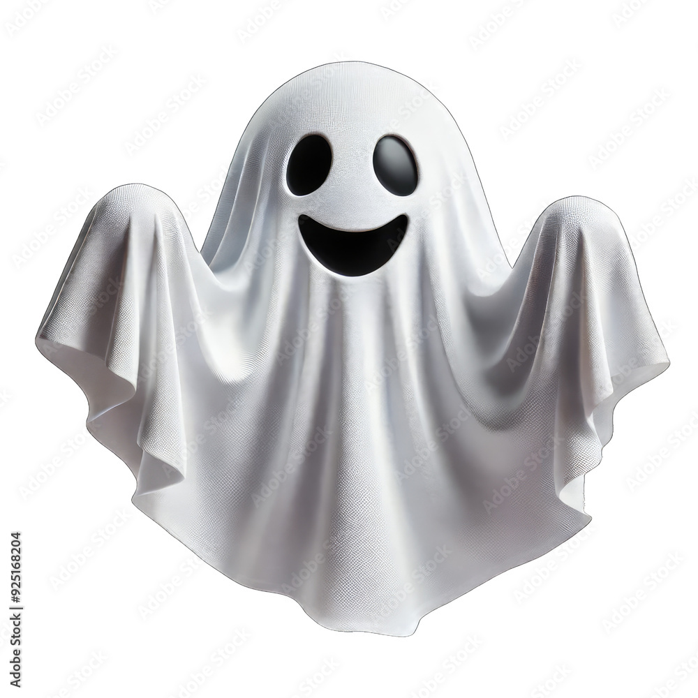 Cute smiling Halloween ghost on transparent background, isolated, png Cute smiling Halloween ghost on transparent background, isolated, png
