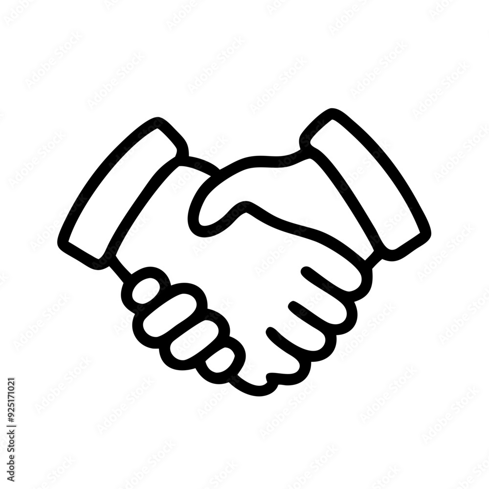 Handshake Icon Design for Trust and Cooperation Themes Handshake Icon Design for Trust and Cooperation Themes