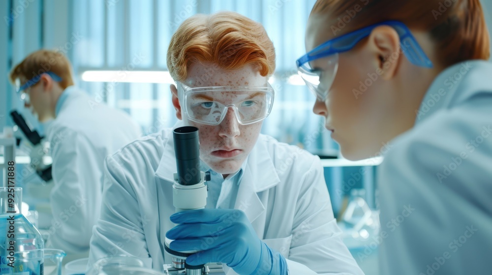 The scientists in laboratory The scientists in laboratory