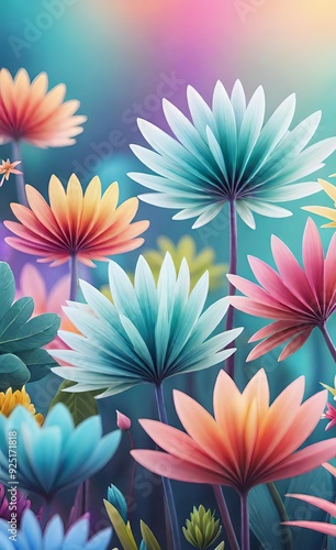 abstract background with flowers