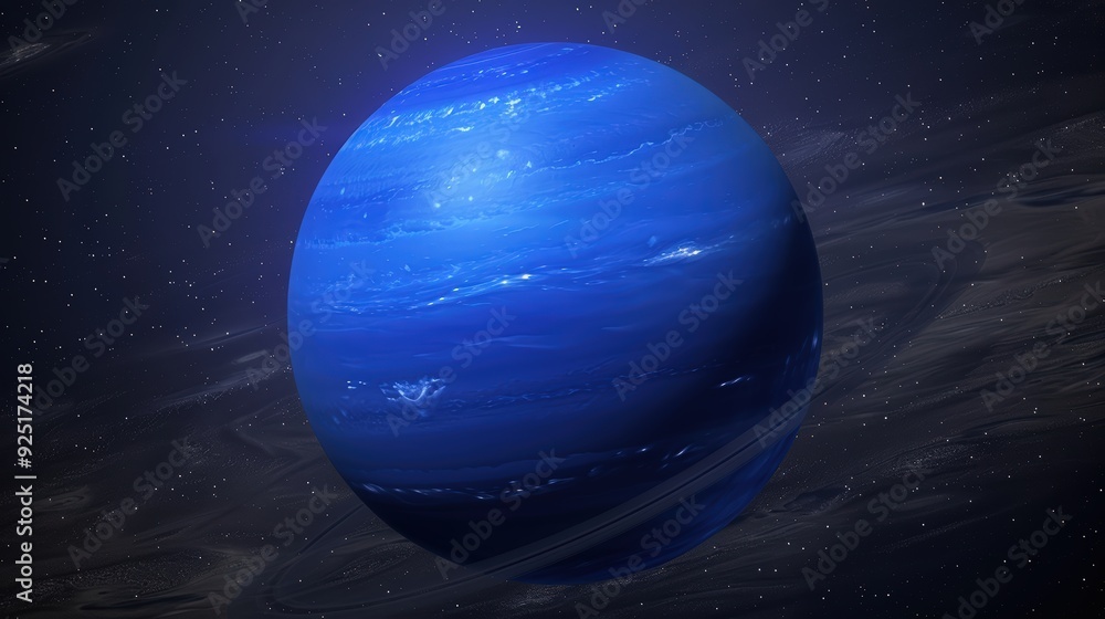 Obraz premium Blue Planet in Outer Space