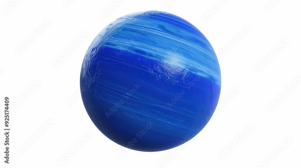 Abstract Blue Planet with White Stripes Abstract Blue Planet with White Stripes