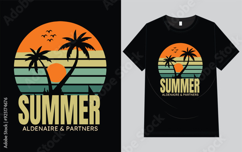  Summer Retro Vintage T -Shirt Design