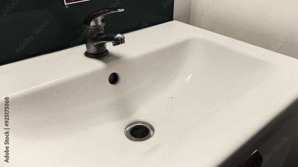 bathroom sink with faucet, sink, bathroom, tap, faucet, water, interior, matt white Deck-Mounted Waterfall Basin Faucet Bathroom Sink Faucet washbasin