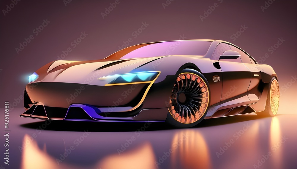 super sport car background with copy space, generic and brandless model car. super sport car background with copy space, generic and brandless model car.