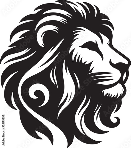 Wallpaper Mural Lion icon silhouette vector art illustration Torontodigital.ca