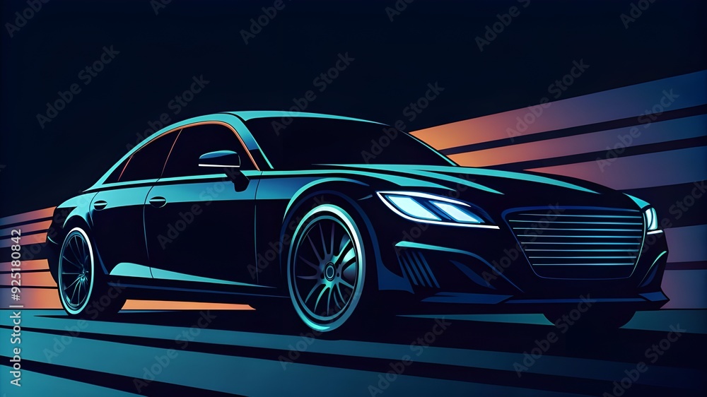 super sport car background with copy space, generic and brandless model car. super sport car background with copy space, generic and brandless model car.