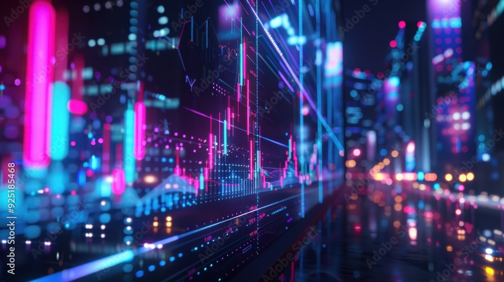 The Neon Stock Market Display The Neon Stock Market Display