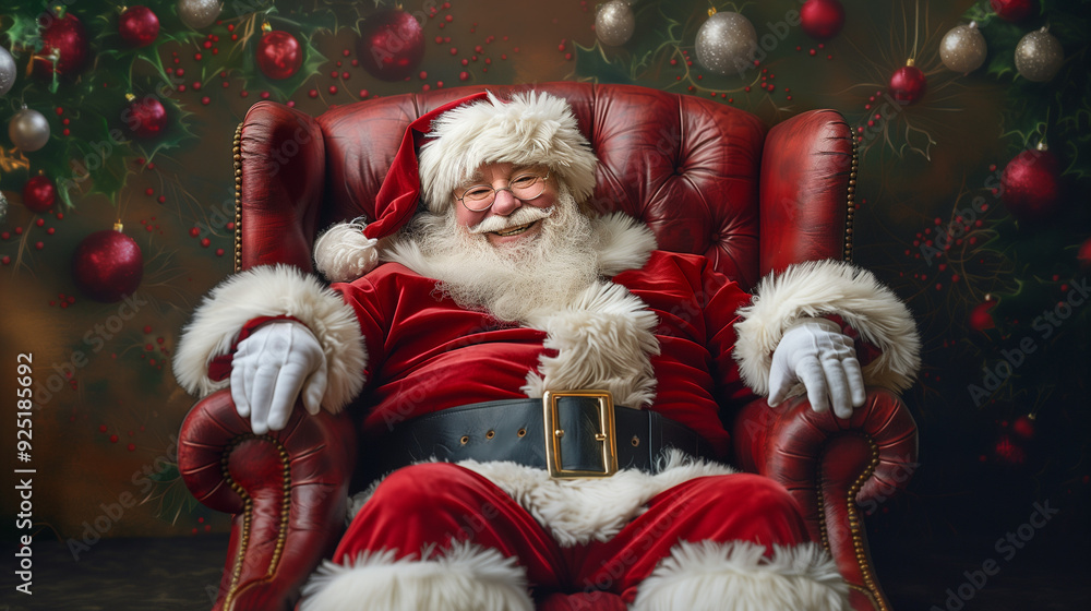 Santa Claus Laughs And Waves To Camera, Santa Claus in eyeglasses is looking at camera and smiling, Santa Claus with checklist, portrait, close-up, Emotional Santa Claus, Pictures of Vintage Real Santa Claus Laughs And Waves To Camera, Santa Claus in eyeglasses is looking at camera and smiling, Santa Claus with checklist, portrait, close-up, Emotional Santa Claus, Pictures of Vintage Real