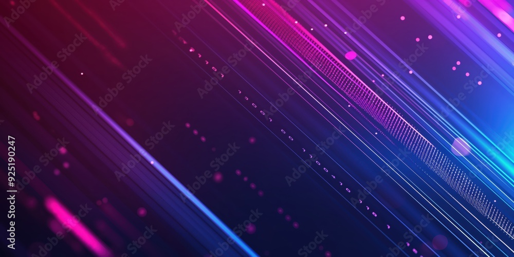 Obraz premium Futuristic Neon Tunnel with Vibrant Lights created by ai