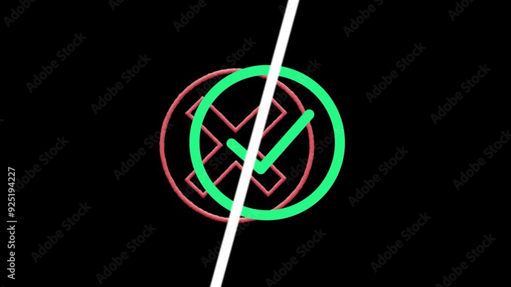 4k True or false, yes or no symbols checkmark animation movement 4k True or false, yes or no symbols checkmark animation movement