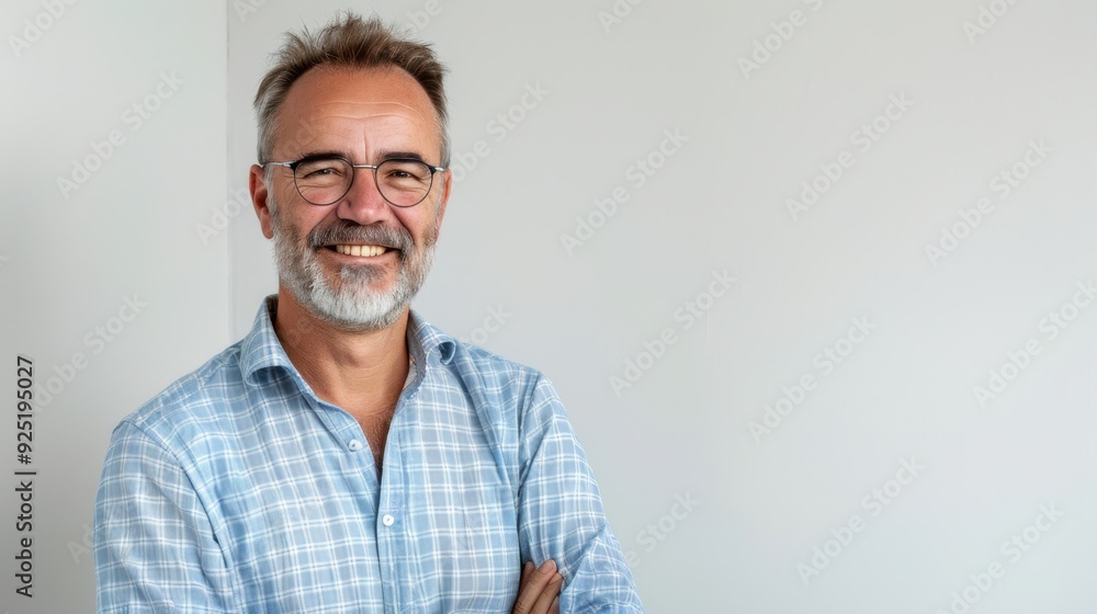 Fototapeta premium The smiling mature man