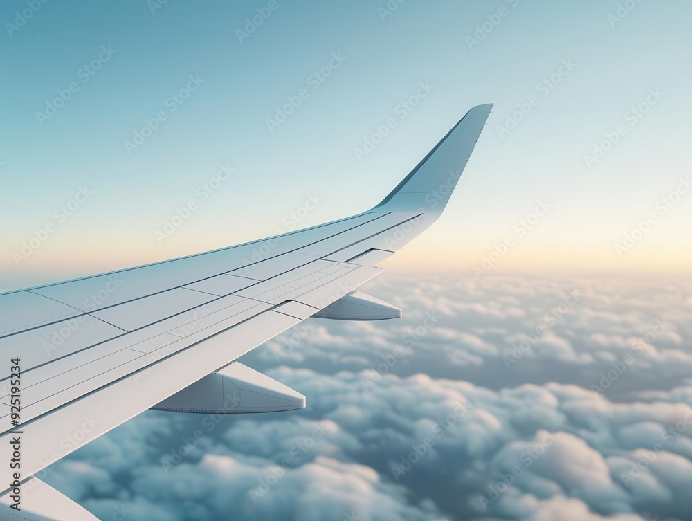 Obraz premium Airplane wing with structural analysis, mechanical engineering design, 3D illustration