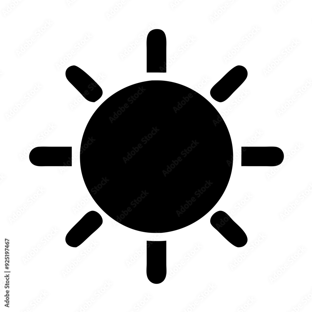 Sun Icon Design for Energy and Nature Themes Sun Icon Design for Energy and Nature Themes