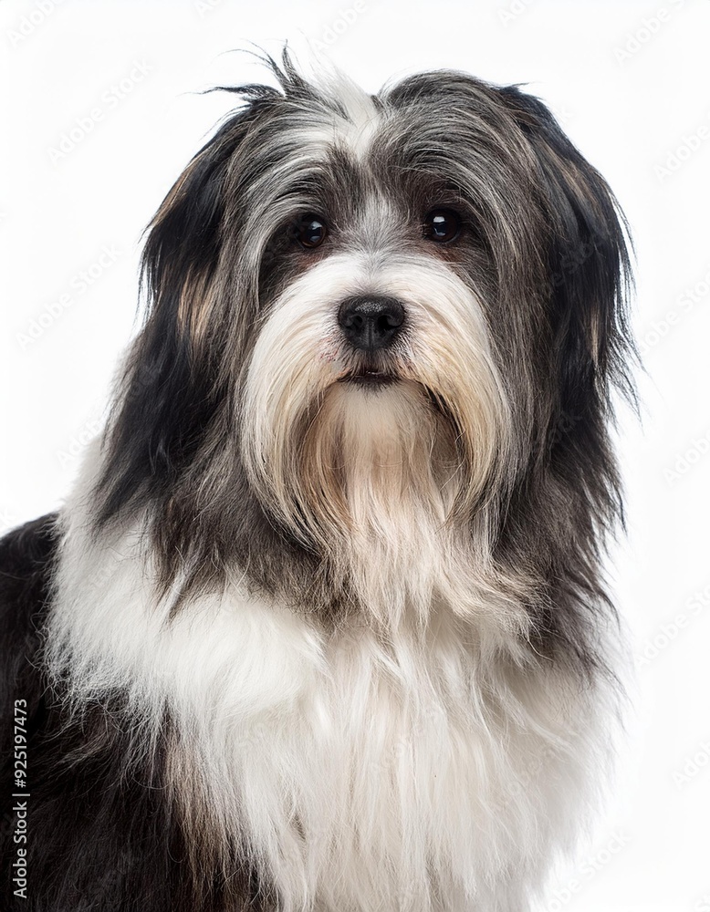 チベタン・テリアのポートレート(Tibetan Terrier portrait on white background)
チベタン・テリアのポートレート(Tibetan Terrier portrait on white background)
