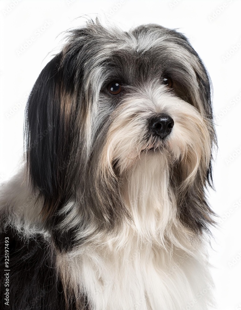 チベタン・テリアのポートレート(Tibetan Terrier portrait on white background)
チベタン・テリアのポートレート(Tibetan Terrier portrait on white background)