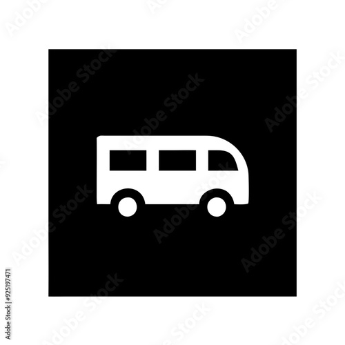 Bus Icon Design for Public Transportation and Travel Themes