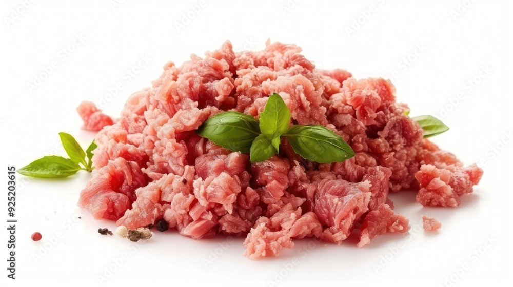 minced meat, pork, beef, forcemeat, isolated on white background, full depth of field minced meat, pork, beef, forcemeat, isolated on white background, full depth of field