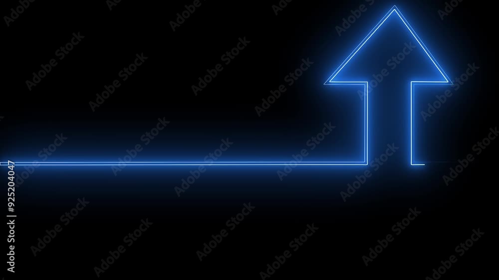 pink color neon line arrow icon animation. 3d video. pink color neon line arrow icon animation. 3d video.
