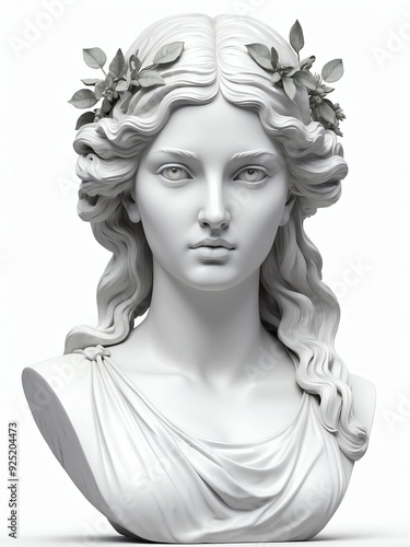 Obraz na płótnie greek goddess persephone marble statue head bust isola background w salonie