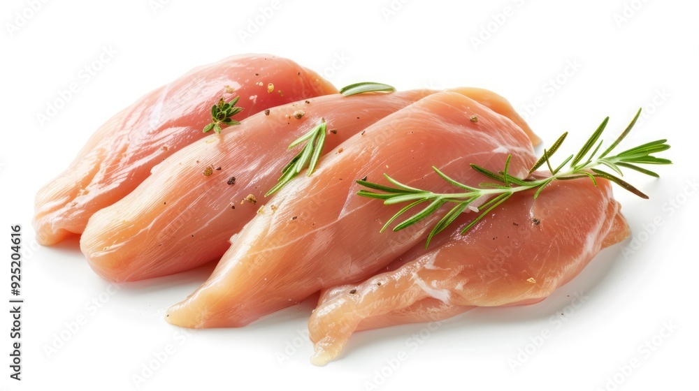 Raw chicken breast, fillet, isolated on white background, full depth of field. Raw chicken breast, fillet, isolated on white background, full depth of field.