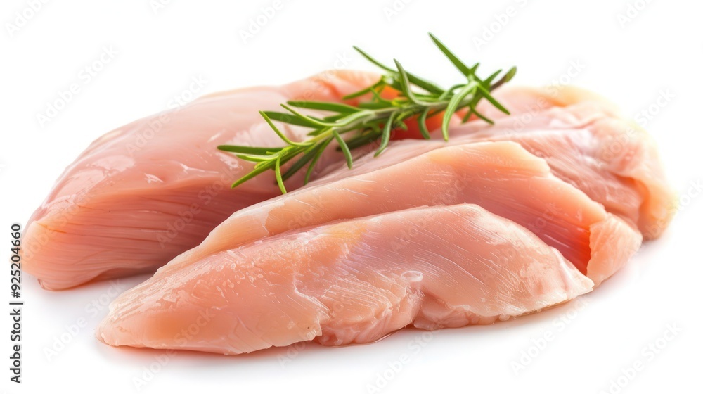 Raw chicken breast, fillet, isolated on white background, full depth of field. Raw chicken breast, fillet, isolated on white background, full depth of field.