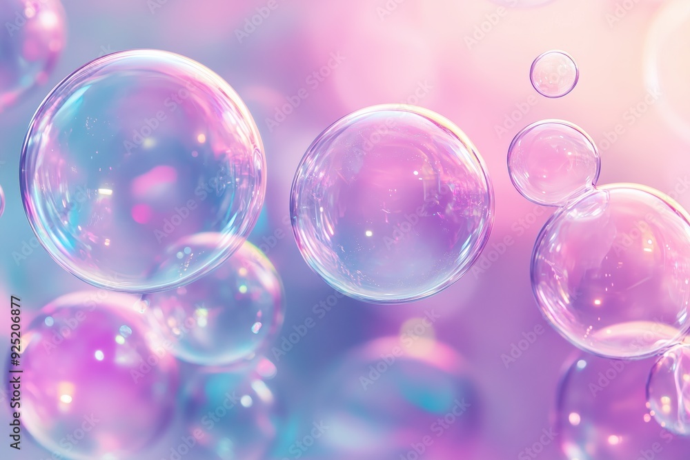 A background with a variety of translucent bubbles in different sizes, floating gently against a soft, gradient backdrop A background with a variety of translucent bubbles in different sizes, floating gently against a soft, gradient backdrop