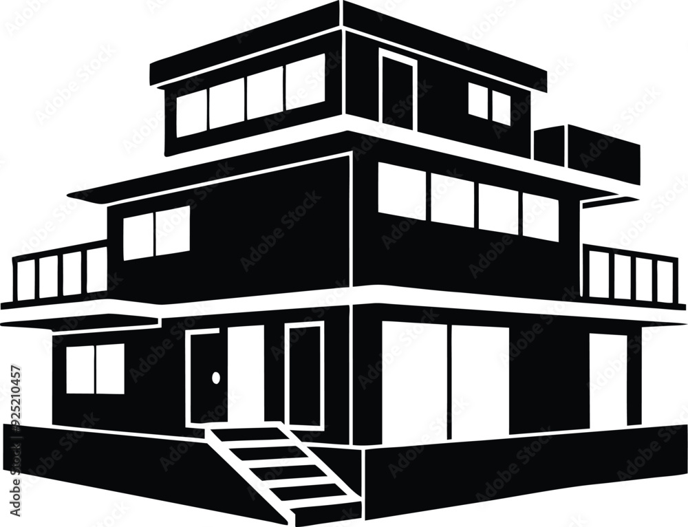 modern building silhouette illustration black and white modern building silhouette illustration black and white