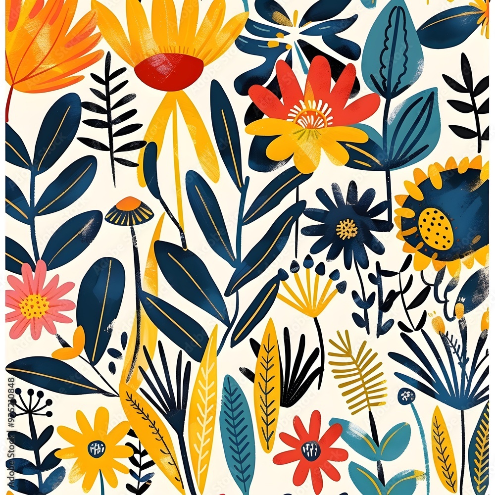 Abstract Flower Pattern Illustration Abstract Flower Pattern Illustration
