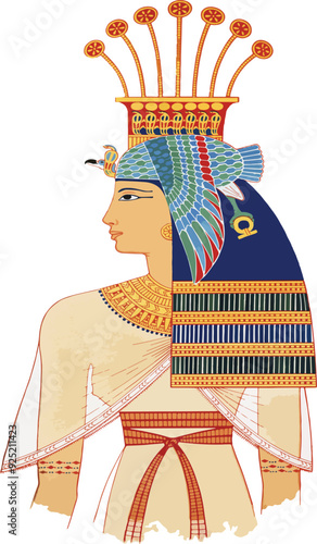 Vector Illustration of an ancient Egyptian Queen.