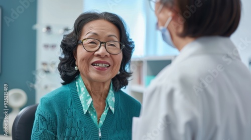 The elderly woman’s consultation photo