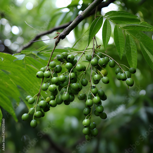 Vivid and Detailed View of Gnetum Plant, its Leaves and Stem, Signifying Gnetum in Non-Fruit Bearing Season photo