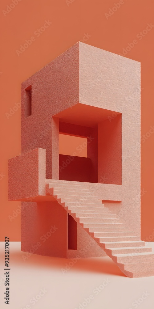 Minimalist Architecture Design With Stairs and a Window Minimalist Architecture Design With Stairs and a Window